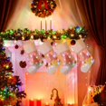 thumbnail image 5 of 2PCS LED Christmas Stockings- 18in Pink Gnome Stocking Holders Light Fireplace Tree Hanging Ornament for Kids Family Decoration Xmas Holiday Party Decor, 5 of 7