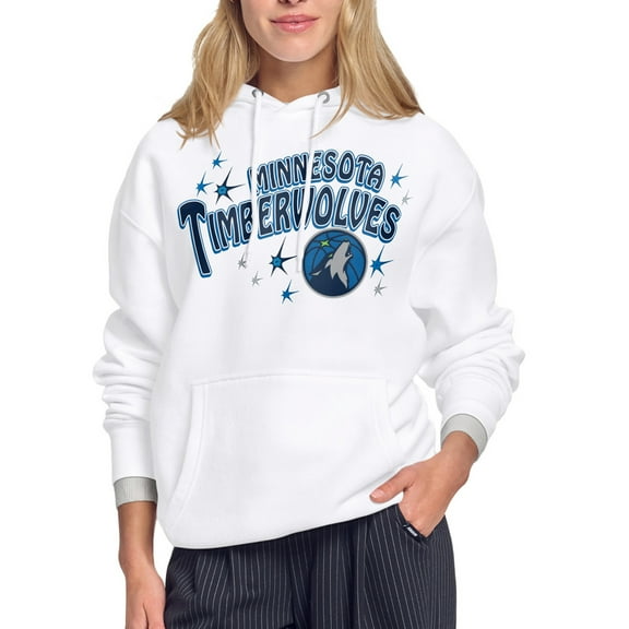 Women's Starter White Minnesota Timberwolves Fireworks Fleece Hoodie