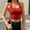 Red, variant on Women Backless Scroop Neck Slim Stretchy Ribbed Knit Camisole Crop Tops Tops in Women Womens Top Loose Fit Base