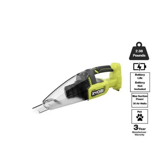 RYOBI ONE+ Aspirateur à Main Sans Fil Multi-Surfaces 18 V (Outil Seulement)