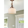 thumbnail image 3 of Innovations Lighting 201F Large Bell Large Bell 8" Wide Semi-Flush Ceiling Fixture - White, 3 of 7