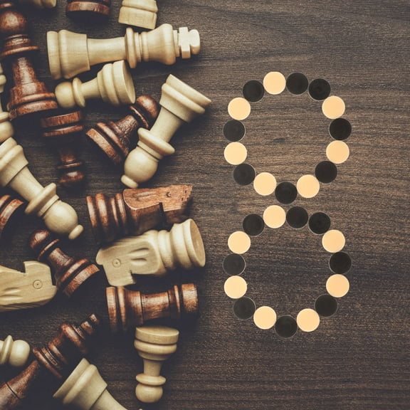 LEORX 32Pcs Pieces Checkers for All Ages Plastic Game Accessories