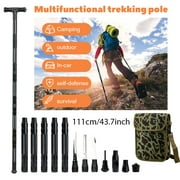 43Inch Walking Sticks for Hiking & Walking,Aluminum Multifunctional Survival Trekking Hiking Pole for Men and Women