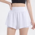 thumbnail image 3 of Pantalones cortos para correr para mujer, cintura elástica, pantalones cortos de cintura alta, pantalones cortos deportivos con bolsillo, pantalones cortos atléticos para gimnasio, 3 of 6