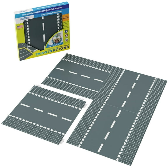 Gray Straightaways Baseplate 4-Pack
