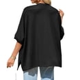 thumbnail image 4 of Summer Short Sleeve Oversize Solid Color T Shirt Women Loose Tops, 4 of 6