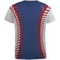 thumbnail image 2 of Baseball League Blue and White All Over Mens T Shirt Multi LG, 2 of 2