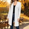thumbnail image 4 of Plebaso Womens Long Cardigan Casual Open Front Long Sleeve Loose Lightweight Jacket Outwear with Pockets, 4 of 7
