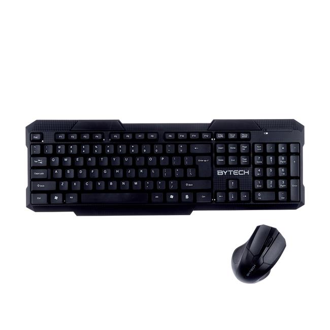 Bytech BYKBWS100BK Wireless Keyboard & Mouse Combo, Black