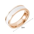 thumbnail image 6 of AYYUFE Ring Decorative Titanium Steel Unisex Simple Finger Band for Daily Life Titanium Steel White, 6 of 8