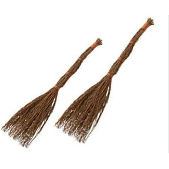 Two 36 Inch Cinnamon Twig Brooms - Fall Halloween Decoration - 2 Broom Package