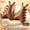 2pcs, variant on Sandalwood Massage Comb Five Teeth Round Ball Comb Scalp Neck Body Meridian Massage Comb Anti-Static Smooth Hair Brush