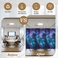 thumbnail image 5 of Starry Sky Window Privacy Film, Modern Rustic Blue Purple Ombre Star Night Static Cling UV Sun Blocking Heat Control Window Tint, Non-Adhesive One Way Windows Privacy Cover 17.7''x78.7'', 5 of 7