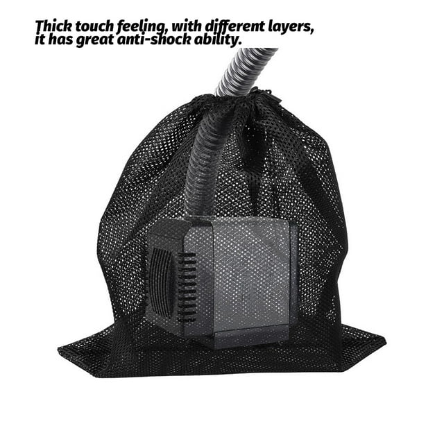 mmirethe Sac Filtrant pour Pompe à Eau Accessoires Maison Fontaine Étang Universel Résistant aux Déchirures Filet de Filtration Raccord Filtres de Pompage 47*47CM