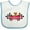 White and Blue, variant on Inktastic Race Car Racing Bear Animal Boys or Girls Baby Bib