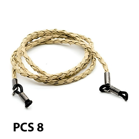 CCOCC 8Pcs Glasses Chain,Twisted Rope Eyeglass Chains for Women, Glasses Strap,27.55",White