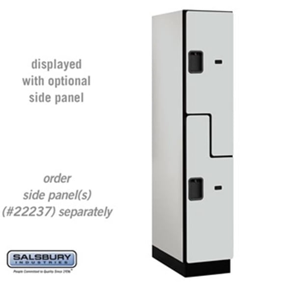 SalsburyIndustries  24 in. 1 Wide Double Tier S Style Extra Wide Designer Wood Locker - Gray