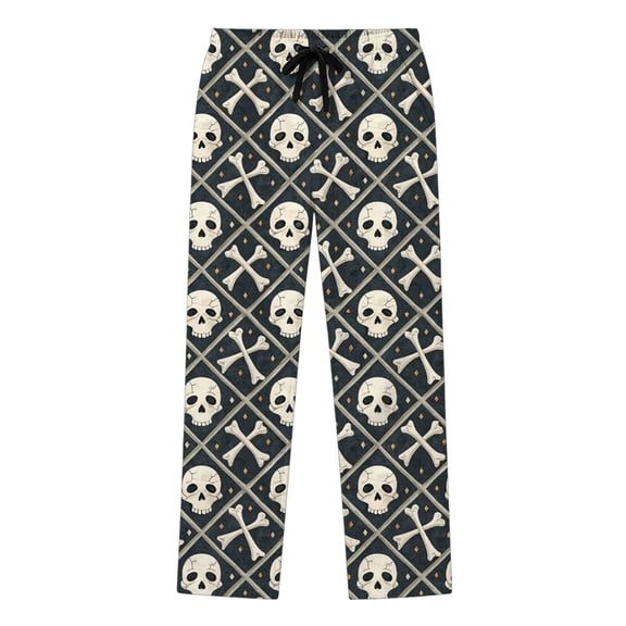 CONZONE Halloween Boys Baggy Pants Wide Leg Pants for Child Elastic Waist Drawstring Hallowmas Skeleton Graphic Fall Winter Athletic Jogger Pants with Pockets
