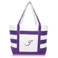 thumbnail image 2 of DALIX Monogrammed Beach Bag and Totes for Women Personalized Gifts Purple J, 2 of 8