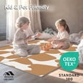 thumbnail image 4 of ODIKA 4'x6' Machine Washable Non-Slip Area Rug, Rustic Interlocking Spotted with Asymmetric Borders and Natural Motifs High Traffic Rug, Brown, 313137, 4 of 7