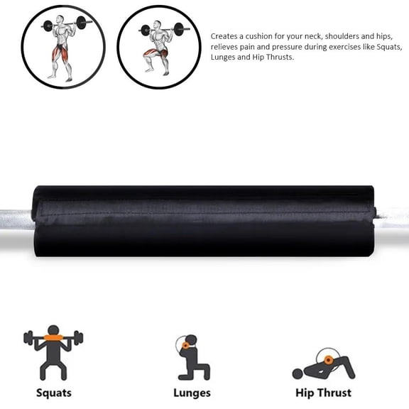 QHUDLV Barbell Pad Squat Bar Supports for Gym Weight Lifting Neck Shoulder Protect W4