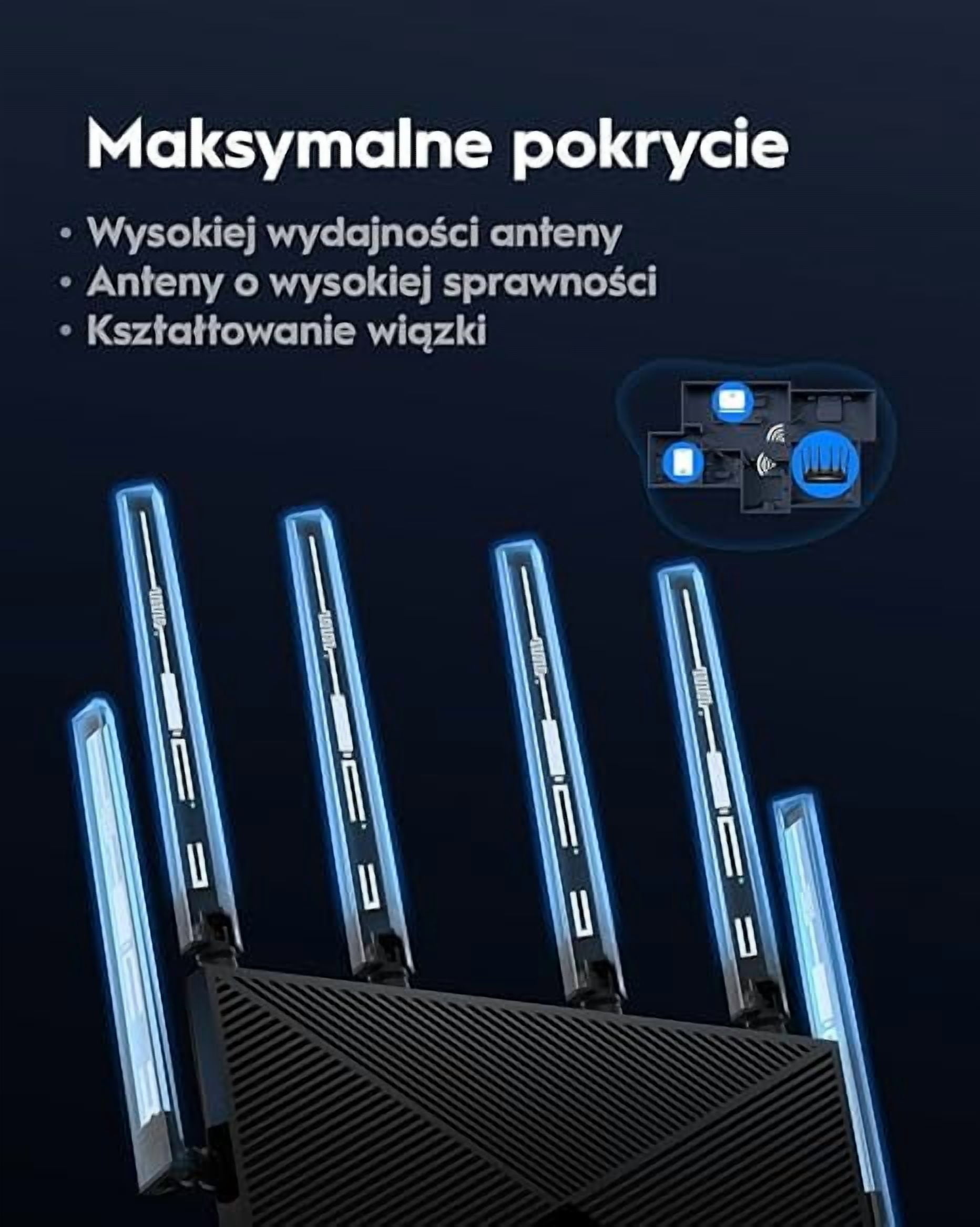 Cudy Tri-Band WiFi 7 BE11000 Router, 6-Stream 10 Gbps, 4 × 2.5G Ports, Up to 11000Mbps, VPN Server and Client, Cudy APP and Mesh, 6 × High-gain Antennas, WR11000