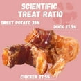 thumbnail image 3 of (2 pack) Pawmate Chicken & Duck Wrapped Sweet Potato Donut Dog Treats, Nutritious, Natural & Chewy Snack for All Dogs, 11oz, 3 of 12