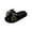 Black, variant on Bow Buckle Vamp Slippers for Women Flat Sole Non Slip Lightweight Waterproof House Slippr Slip-on Bath Shoes Indoor Outdoor Summer Womens Beach Fashion Hotel Bedroom Shoes