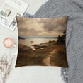 thumbnail image 2 of Chilfamy Boat on Lake Fashion Style Dirt-Resistant Throw Pillow Covers for Couch Sofa Bed Living Room Bedroom Aesthetic Decorative Short Plush 1PC 20x20in, 2 of 5