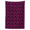 thumbnail image 3 of Ambesonne Pink Zebra Tablecloth Rectangular Table Cover, Wild Animal Stripes, 60"x90", Magenta Onyx, 3 of 4