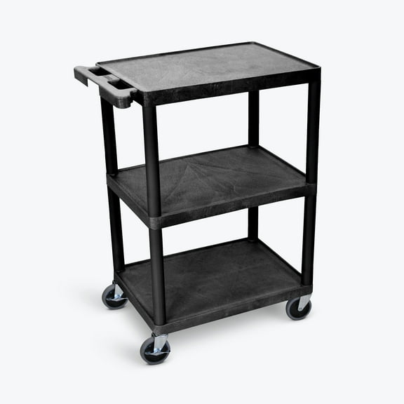 A-TO-Z SUPPLY HE34-B Utility Cart - 3 Shelves Structural Foam Plastic