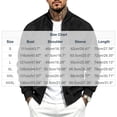 thumbnail image 5 of FRSASU Men's Suede Bomber Jacket Zip‑Up Stand Collar Long Sleeve Casual Lightweight Outerwear with Side Pockets Black, 5 of 7
