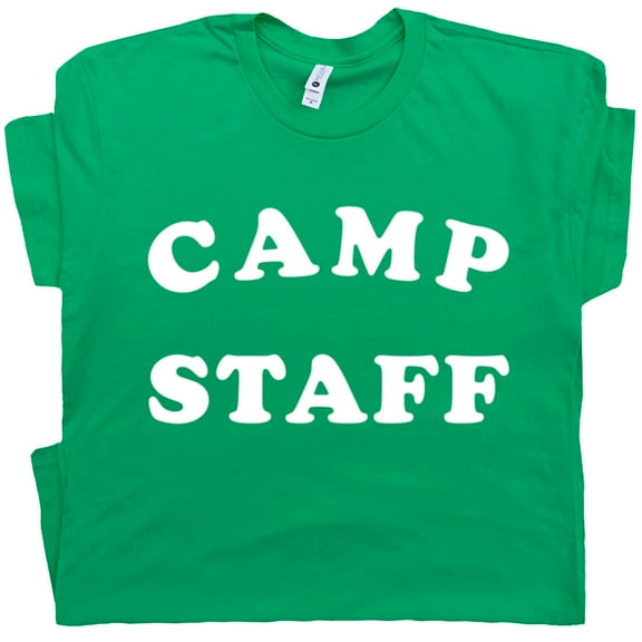 Camp Staff T Shirt Funny Vintage Camping Shirts for Men Women Cool Summer Band Camper Counselor Silly Fun Cute Outdoor Theme