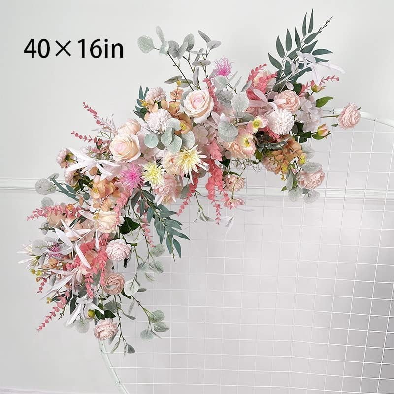 Lucky Flower 3pcs Pink Artificial Silk Arch Flowers