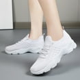 thumbnail image 5 of Sneakers for Women Work Tennis Shoes Fashion Soft Lightweight Mesh Breathable Non Slip Lace-UP Walking Shopping Shoes, 5 of 9