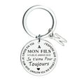 thumbnail image 1 of Freach DIY To My Son Stainless Steel Last Name 26 Letter Keychain 3x3cm, 1 of 1