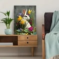 thumbnail image 5 of Qisvanset White Rabbit Daffodils Irises Canvas Print 15.75x11.81 Inches, 5 of 8
