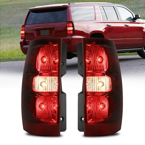 Tail Lights Assembly Compatible with 2007-2014 Chevy Tahoe/Suburban 1500 2500,OE Style Rear Brake Lamp Replacement Driver & Passenger Side