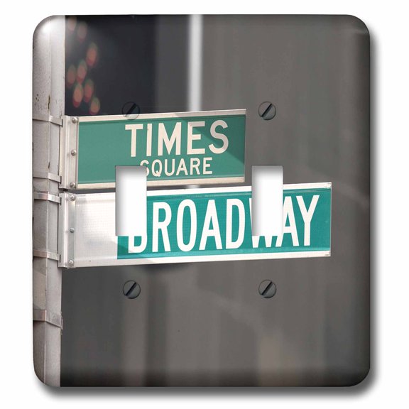 3dRose, Times Square Broadway, double toggle switch