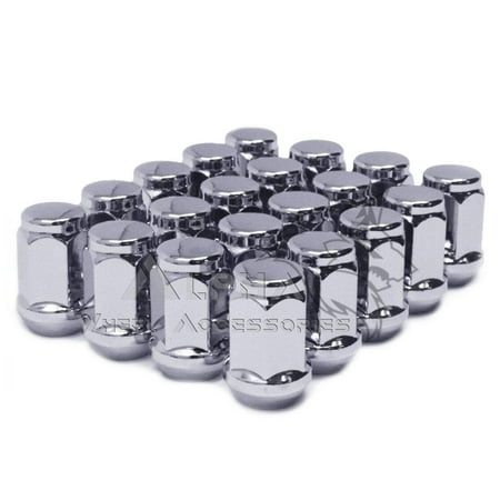 20 Chrome Lug Nuts 14x1.5 For 2011 and Newer Jeep Grand Cherokee SRT8 Trailhawk
