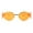 Gold Orange, variant on Hippie Oval Retro Side Visor Metal Rim Pop Color Lens Sunglasses Gold Yellow