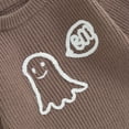 thumbnail image 5 of Okbabeha Toddler Baby Girl Boy Halloween Sweater/Romper Knit Chunky Ghost Sweaters Oversized Onesie Cute Winter Clothes, 5 of 7