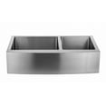 thumbnail image 7 of Miseno MNO163620F6040 36 in. Farmhouse Double Basin Stainless Steel Kitchen Sink with Apron Front 60-40 Split Drain Assemblies & Fitted Basin Rack, 7 of 7