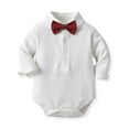 thumbnail image 4 of Winter Baby Boy Clothes Kids Boys Fall Solid Color Long Sleeve Pocket 3M 6M 12M 18M Party Wear Set 2Pcs, 4 of 9