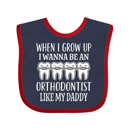 

Inktastic Future Orthodontist Like Daddy Gift Baby Boy or Baby Girl Bib
