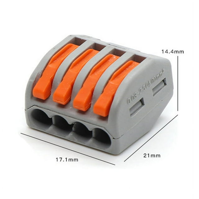 Conector de terminal de cable dividido, 20 piezas Terminal de conexión rápida Conector de terminal de conexión rápida Conector de terminal de cable flexible Diseño a prueba de futuro