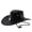 Z6-Black, variant on Western Rhinestone Cowboy Hats for Women Classic Wide Brim Fedora Hat with Belt Buckle Retro Hat Unisex Rolled up Cap