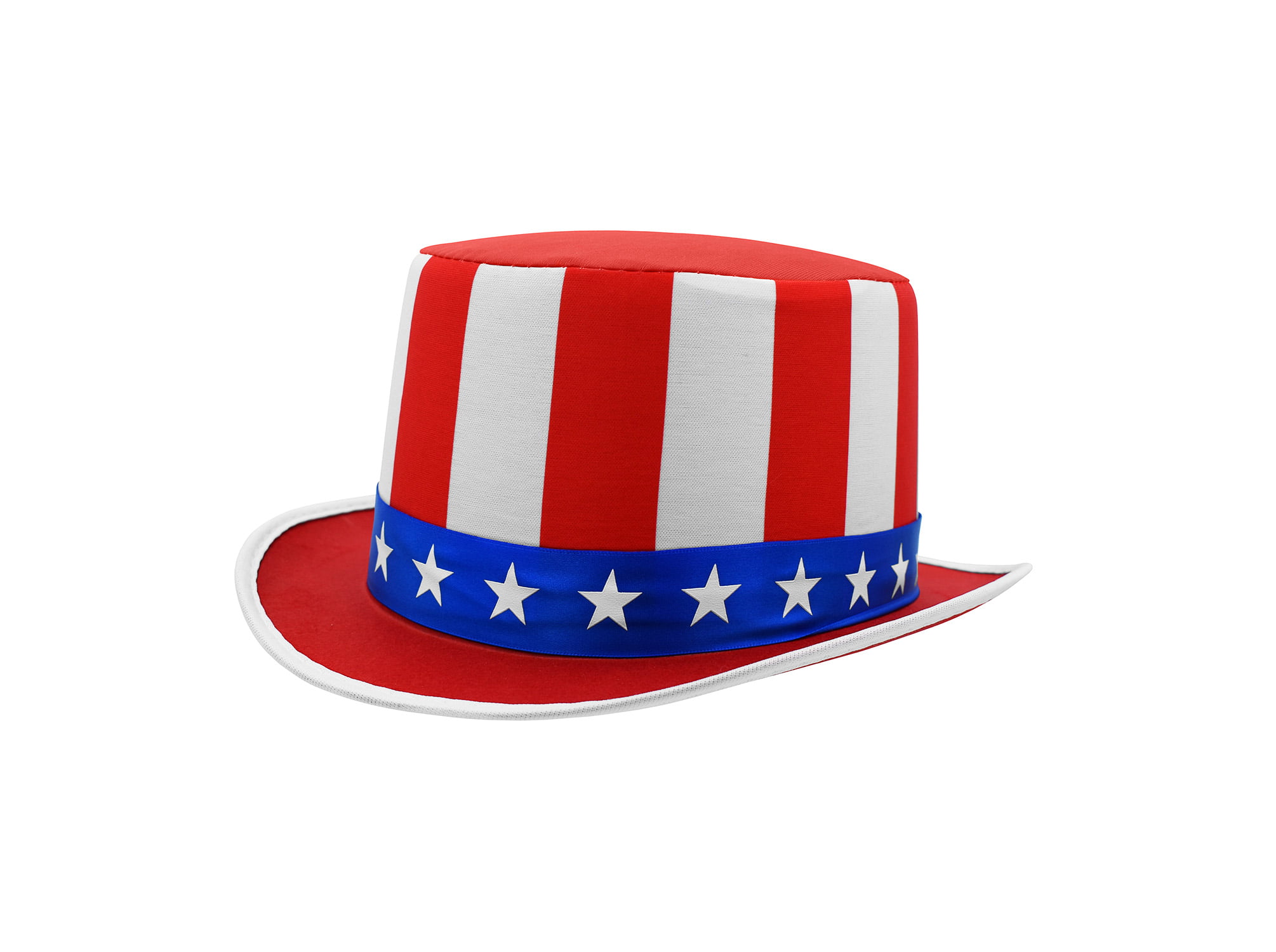 Patriotic Plush Tall Top Hat 
