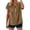 e-386Coffee1751, variant on FUYUDY Women Shirts Fashion Short Sleeve Notch V Neck Casual Solid Color Blouse With Soft Textured Fabric Everyday Versatile Female Tops