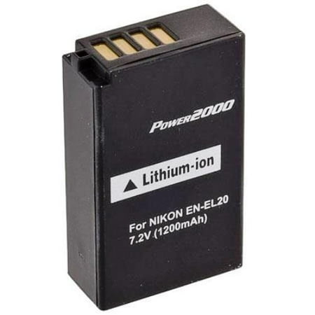 Power2000 EN-EL20 Replacement Battery for Nikon 1 J1, 1 J2, 1 J3, A, 1 S1, 1 AW1